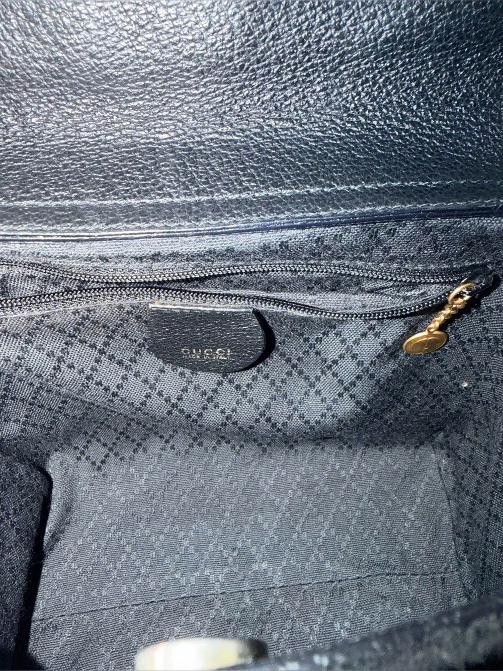 Gucci Black Suede Handbag with Bamboo Handles